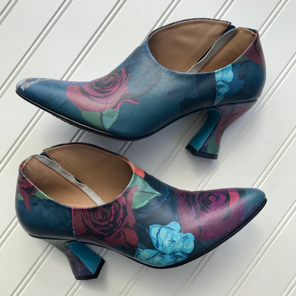 John Fluevog Floral Edie Booties